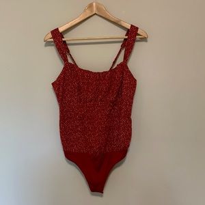 Abercrombie red polka dot bodysuit